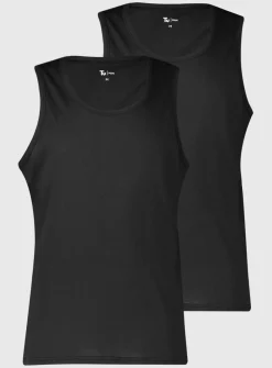 Black Sleeveless Vests 2 Pack XXL