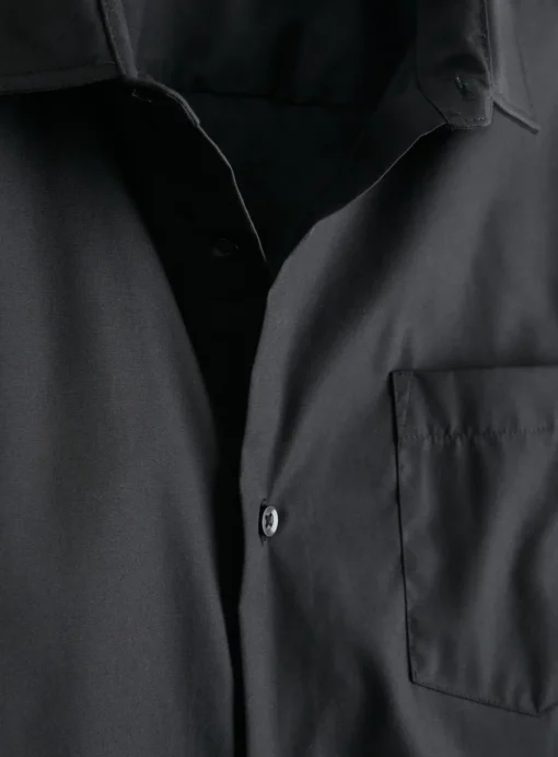 Black Slim Fit Long Sleeve Shirts 2 Pack 17.5