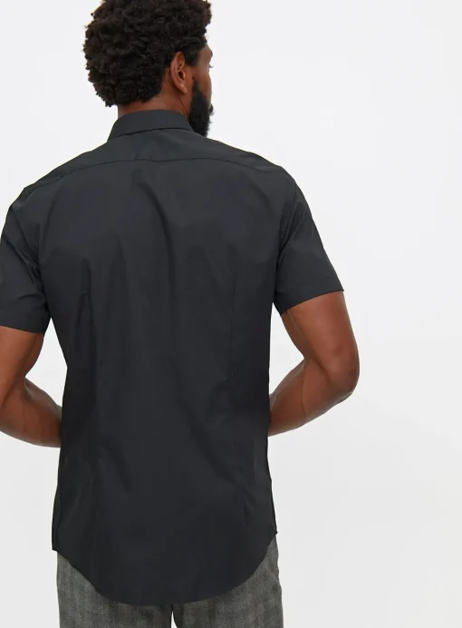 Black Slim Fit Short Sleeve Shirt 2 Pack 19