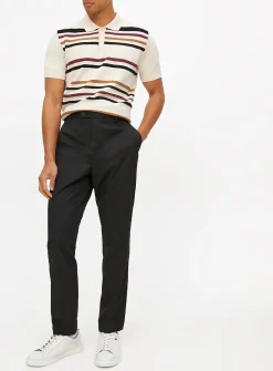 Black Slim Fit Smart Trousers W48 L31