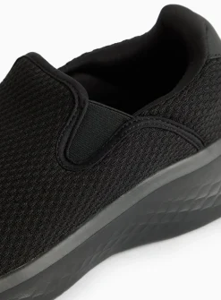 Black Slip-On Wedge Sole Trainers 10