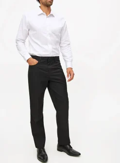 Black Smart Regular Fit Trousers W40 L31