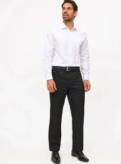 Black Smart Regular Fit Trousers W40 L31