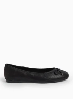 Black Snake Design Ballerina Pumps 3