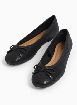 Black Snake Design Ballerina Pumps 3