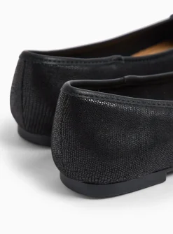 Black Snake Design Ballerina Pumps 3