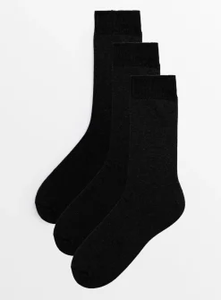Black Socks 3 Pack 6-8.5