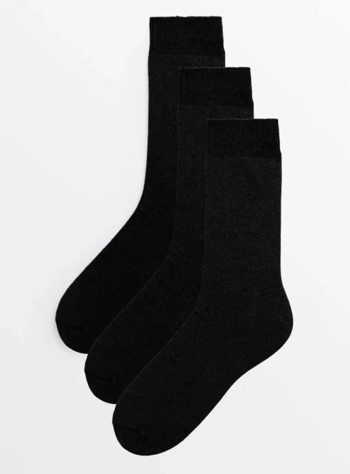 Black Socks 3 Pack 6-8.5
