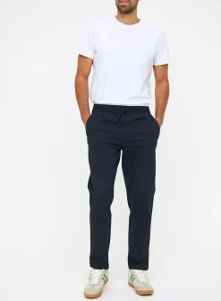 Black Straight Leg Pull On Chinos XL