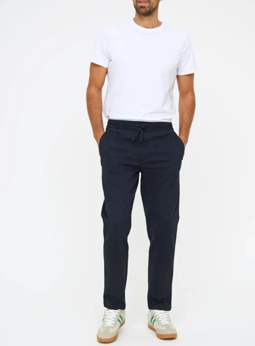 Black Straight Leg Pull On Chinos XL