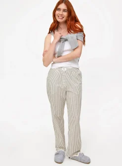 Black Striped Woven Pyjama Bottoms 16