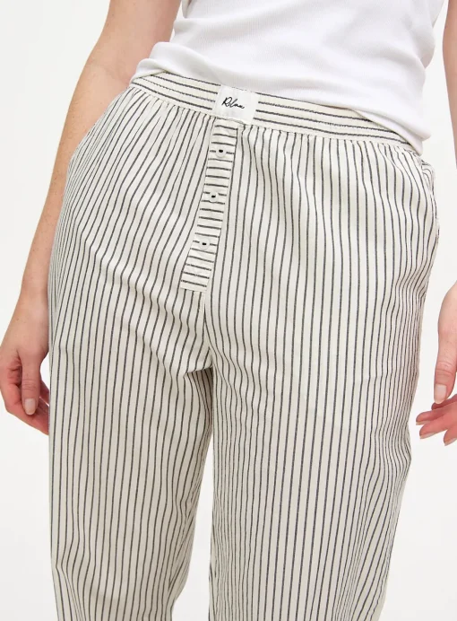 Black Striped Woven Pyjama Bottoms 16
