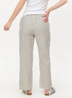 Black Striped Woven Pyjama Bottoms 16
