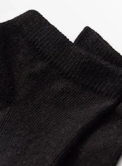 Black Super Soft Modal Blend Trainer Socks 5 Pack 4-8