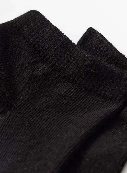 Black Super Soft Modal Blend Trainer Socks 5 Pack 4-8