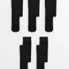 Black Super Soft Seamless Tights 5 Pack 3-4 years