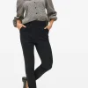 Black Tapered Ponte Trousers 20R