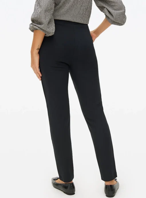 Black Tapered Ponte Trousers 20R