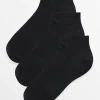 Black Trainer Socks 3 Pack 6-8.5