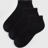 Black Trainer Socks 3 Pack 4-8
