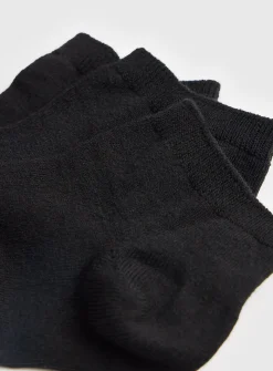 Black Trainer Socks 3 Pack 6-8.5