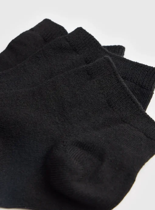 Black Trainer Socks 3 Pack 6-8.5