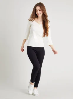 Black Treggings With Stretch 10R