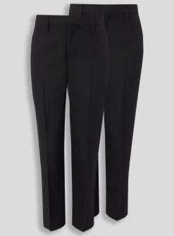 Black Trousers 2 Pack Skinny Fit 4 years