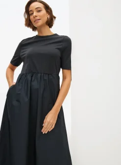 Black T-Shirt Midi Dress 12