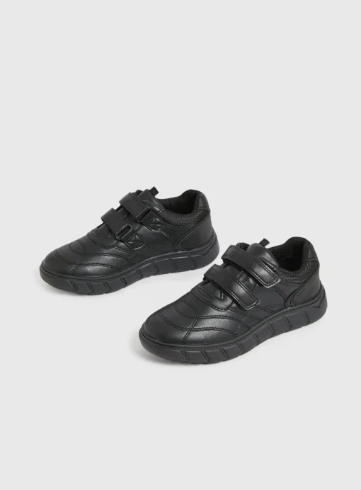 Black Twin Strap Shoes 10 Infant
