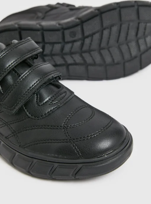 Black Twin Strap Shoes 10 Infant