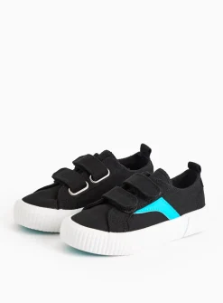 Black Twin Strap Skater Shoe 8 Infant