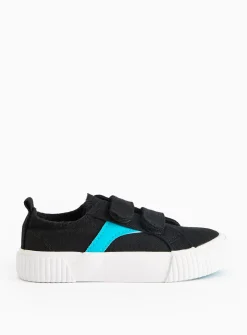 Black Twin Strap Skater Shoe 8 Infant