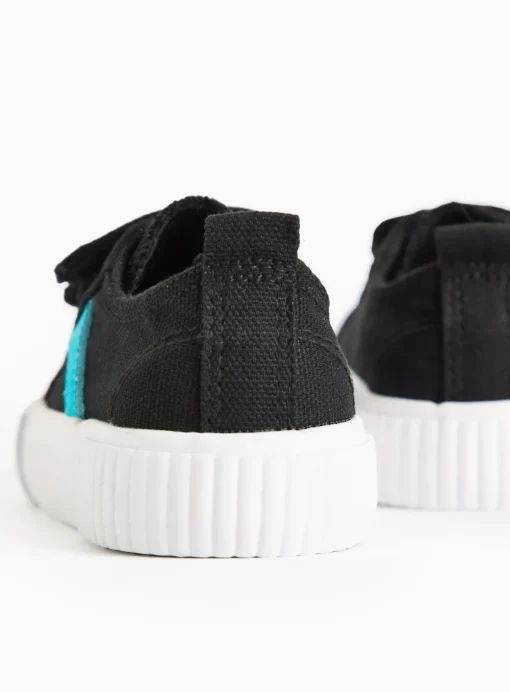 Black Twin Strap Skater Shoe 8 Infant