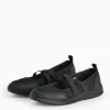 Black Twist Strap Active Ballerina Shoes 6
