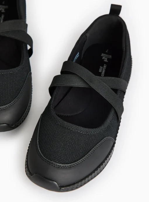 Black Twist Strap Active Ballerina Shoes 6