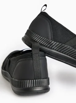 Black Twist Strap Active Ballerina Shoes 6