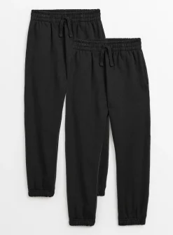 Black Unisex Joggers 2 Pack 4 years