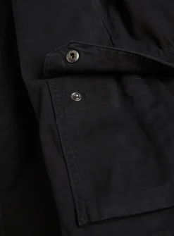 Black Washed Cargo Shorts 40