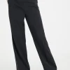 Black Wide Leg Trousers 14R