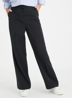Black Wide Leg Trousers 14R