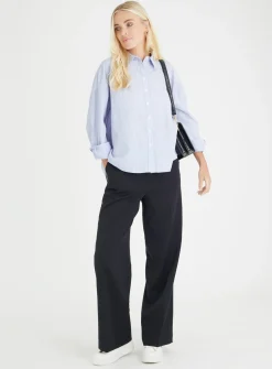 Black Wide Leg Trousers 14R