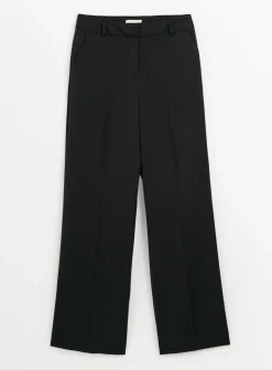 Black Wide Leg Trousers 14R