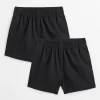 Black Woven Rugby Shorts 2 Pack 3 years