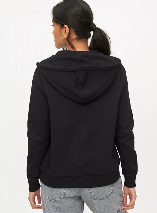 Black Zip-Through Coord Hoodie M