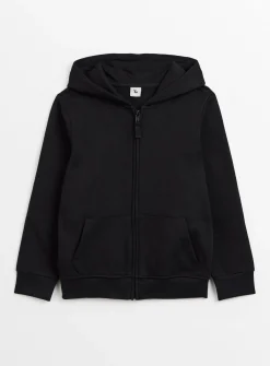 Black Zip-Through Hoodie 5 years