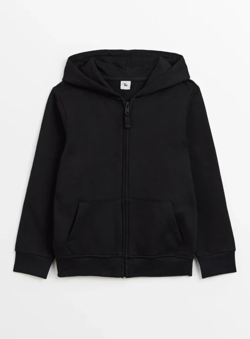 Black Zip-Through Hoodie 5 years