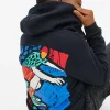 Black Zip-Through Skater Hoodie 5 years