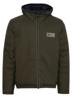 BLEND Lightweight Khaki/Black Reversible Padded Jacket S