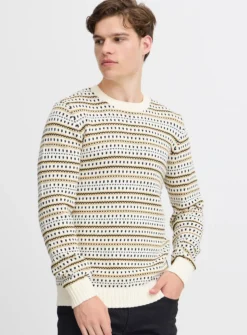 BLEND White Crew Neck Knit XL
